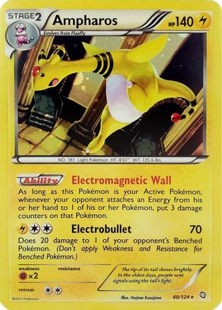 Ampharos - 40/124 (Cosmos Holo) () Holofoil [Misc: Blister Exclusives] Pokemon Single Pokémon