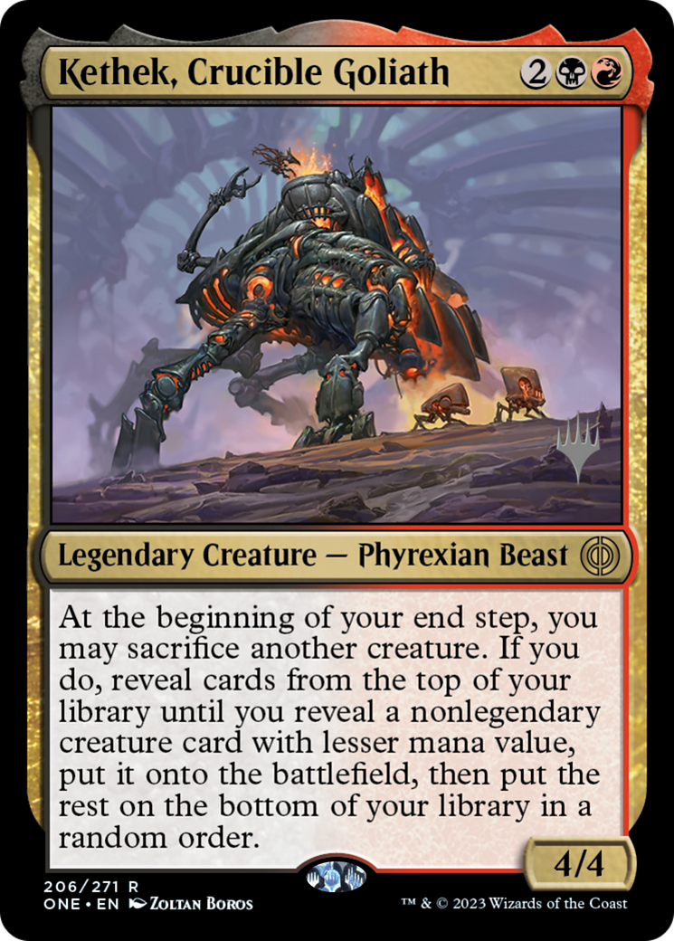 Kethek, Crucible Goliath (PPONE-206P) [Phyrexia: All Will Be One Promos] Foil MTG Single Wizards of the Coast