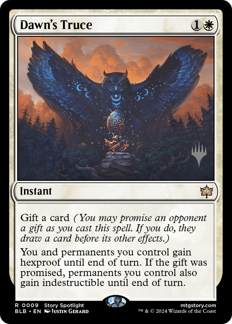 Dawn's Truce (PPBLB-009) [Bloomburrow Promos] Foil MTG Single Wizards of the Coast