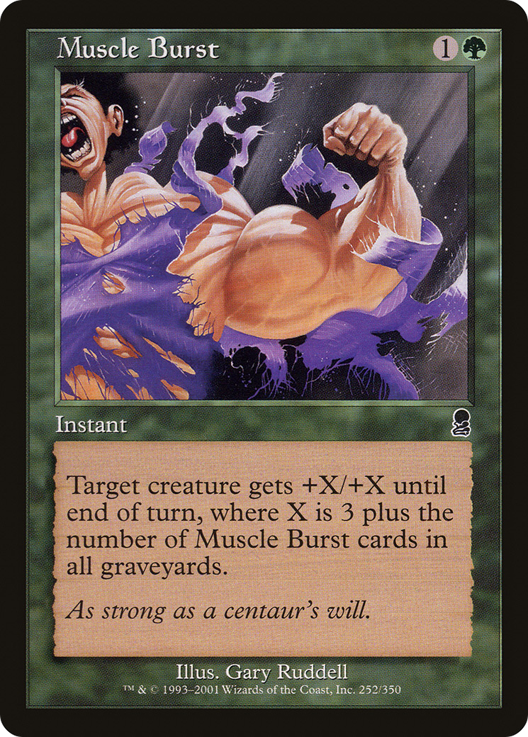 Muscle Burst (ODY-252) [Odyssey] Foil MTG Single Wizards of the Coast