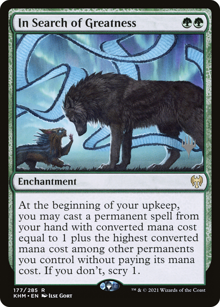 In Search of Greatness (PPKHM-177) [Kaldheim Promos] MTG Single Wizards of the Coast