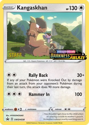 Kangaskhan - SWSH038 (Prerelease) [Staff] () Holofoil [Promos: SWSH Promo Cards] Pokemon Single Pokémon