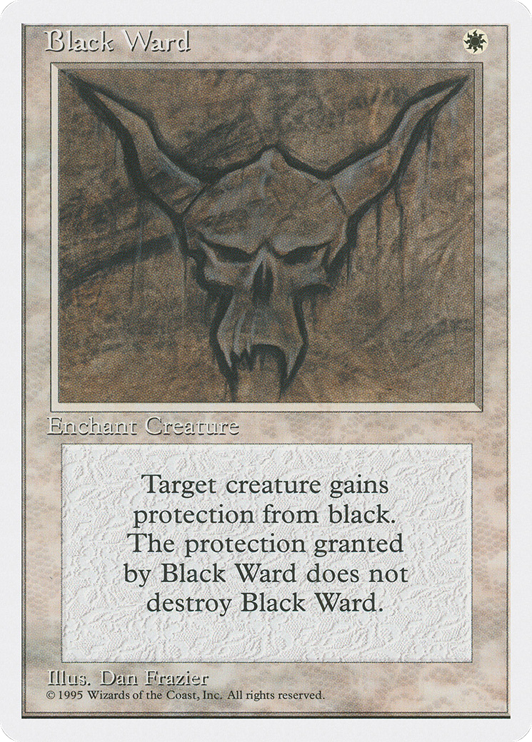 Black Ward (4ED-008) [Fourth Edition] MTG Single Wizards of the Coast