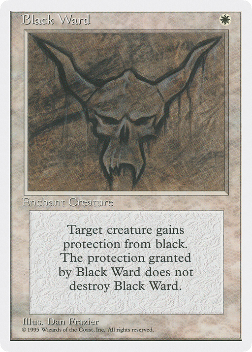 Black Ward (4ED-008) [Fourth Edition] MTG Single Wizards of the Coast