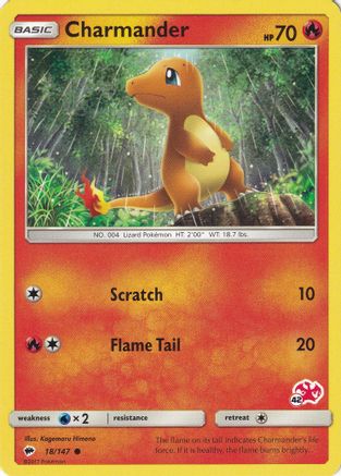 Charmander - 18/147 (#42 Charizard Stamped) [Misc: Battle Academy] Pokemon Single Pokémon