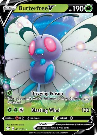 Butterfree V (1/189) Holofoil [SWSH: Darkness Ablaze] Pokemon Single Pokémon