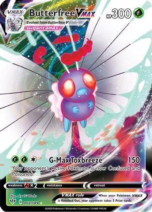 Butterfree VMAX (2/189) Holofoil [SWSH: Darkness Ablaze] Pokemon Single Pokémon