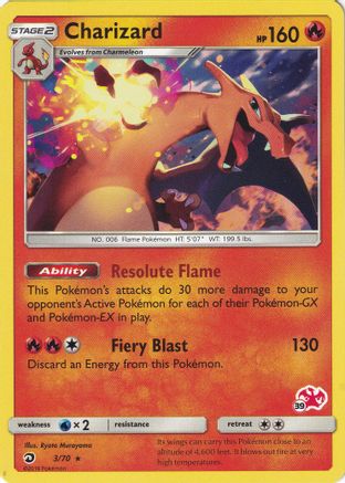 Charizard - 3/70 (#39 Charizard Stamped) [Misc: Battle Academy] Pokemon Single Pokémon