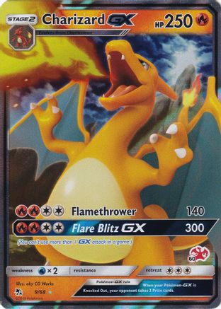 Charizard GX - 9/68 (#60 Charizard Stamped) Holofoil [Misc: Battle Academy] Pokemon Single Pokémon