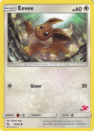 Eevee - 49/68 (#36 Charizard Stamped) [Misc: Battle Academy] Pokemon Single Pokémon