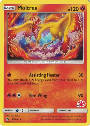Moltres - 38/214 (#46 Charizard Stamped) [Misc: Battle Academy] Pokemon Single Pokémon