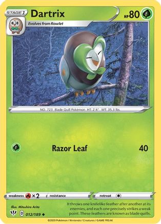 Dartrix (12/189) [SWSH: Darkness Ablaze] Pokemon Single Pokémon