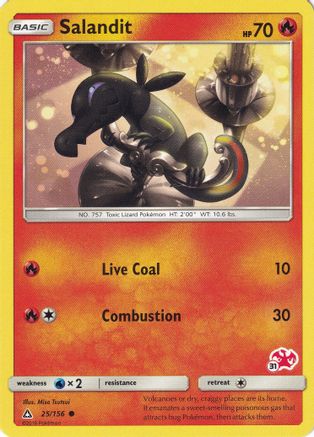 Salandit 25/156 (#31 Charizard Stamped) () [Misc: Battle Academy] Pokemon Single Pokémon