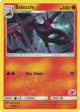 Salazzle 34/236 (#23 Charizard Stamped) () [Misc: Battle Academy] Pokemon Single Pokémon