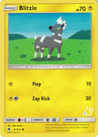 Blitzle - 81/214 (#1 Pikachu Stamped) () [Misc: Battle Academy] Pokemon Single Pokémon