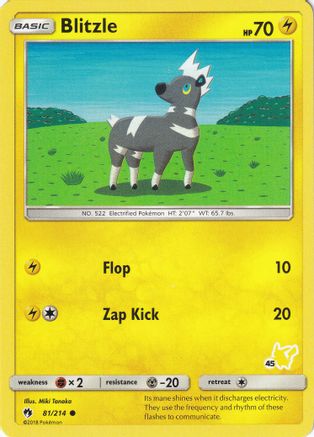 Blitzle - 81/214 (#45 Pikachu Stamped) () [Misc: Battle Academy] Pokemon Single Pokémon