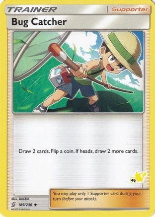 Bug Catcher - 189/236 (#46 Pikachu Stamped) () [Misc: Battle Academy] Pokemon Single Pokémon