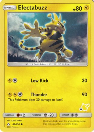 Electabuzz 43/156 (#6 Pikachu Stamped) [Misc: Battle Academy] Pokemon Single Pokémon