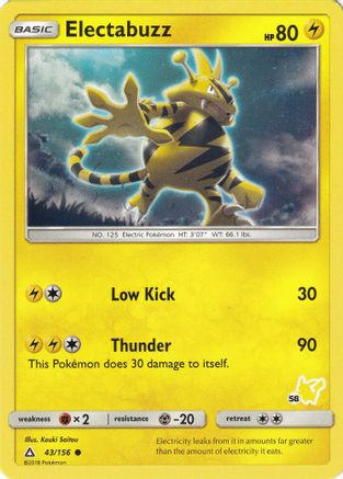 Electabuzz 43/156 (#58 Pikachu Stamped) [Misc: Battle Academy] Pokemon Single Pokémon