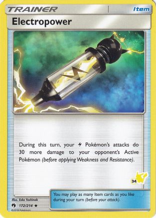 Electropower - 172/214 (#34 Pikachu Stamped) () [Misc: Battle Academy] Pokemon Single Pokémon