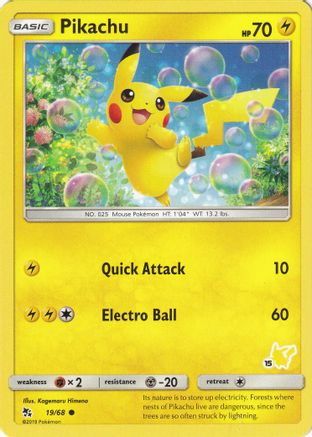 Pikachu 19/68 (#15 Pikachu Stamped) [Misc: Battle Academy] Pokemon Single Pokémon
