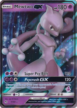 Mewtwo GX 31/68 (Mewtwo Stamped) Holofoil [Misc: Battle Academy] Pokemon Single Pokémon