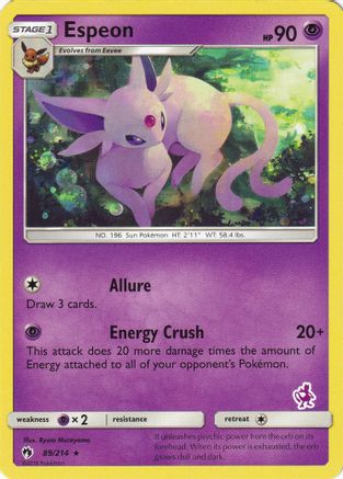 Espeon - 89/214 (Mewtwo Stamped) [Misc: Battle Academy] Pokemon Single Pokémon