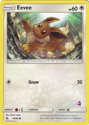 Eevee - 49/68 (Mewtwo Stamped) [Misc: Battle Academy] Pokemon Single Pokémon