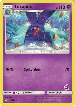 Toxapex 97/236 (Mewtwo Stamped) () [Misc: Battle Academy] Pokemon Single Pokémon