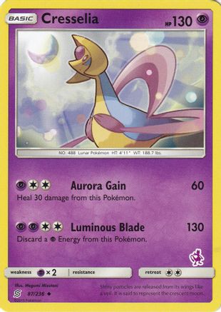 Cresselia - 87/236 (Mewtwo Stamped) () [Misc: Battle Academy] Pokemon Single Pokémon