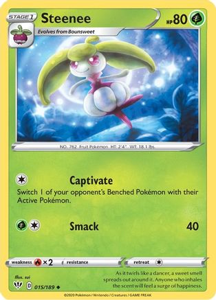 Steenee (15/189) Reverse Holofoil [SWSH: Darkness Ablaze] Pokemon Single Pokémon