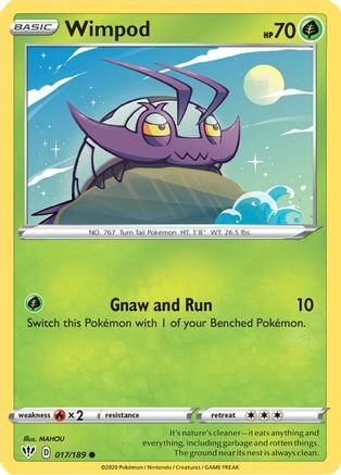 Wimpod (17/189) Reverse Holofoil [SWSH: Darkness Ablaze] Pokemon Single Pokémon