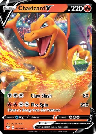 Charizard V (19/189) Holofoil [SWSH: Darkness Ablaze] Pokemon Single Pokémon