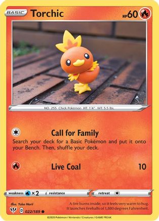 Torchic (22/189) Reverse Holofoil [SWSH: Darkness Ablaze] Pokemon Single Pokémon