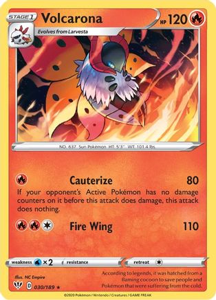 Volcarona (30/189) Reverse Holofoil [SWSH: Darkness Ablaze] Pokemon Single Pokémon