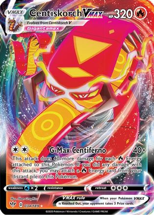 Centiskorch VMAX (34/189) Holofoil [SWSH: Darkness Ablaze] Pokemon Single Pokémon