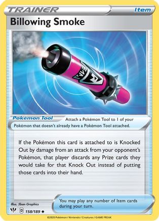 Billowing Smoke (158/189) [SWSH: Darkness Ablaze] Pokemon Single Pokémon