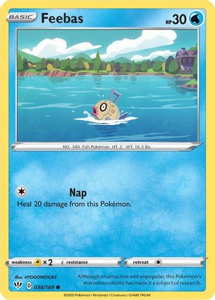 Feebas (38/189) [SWSH: Darkness Ablaze] Pokemon Single Pokémon
