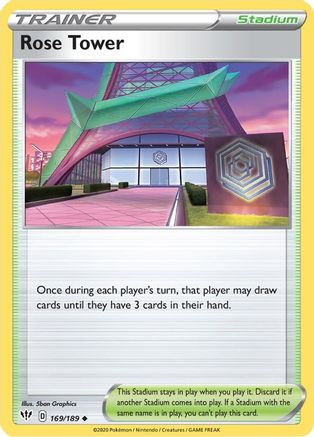 Rose Tower (169/189) Reverse Holofoil [SWSH: Darkness Ablaze] Pokemon Single Pokémon