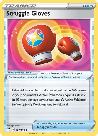 Struggle Gloves (171/189) Reverse Holofoil [SWSH: Darkness Ablaze] Pokemon Single Pokémon