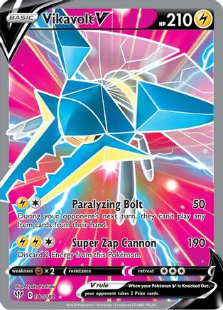Vikavolt V (Full Art) (180/189) Holofoil [SWSH: Darkness Ablaze] Pokemon Single Pokémon