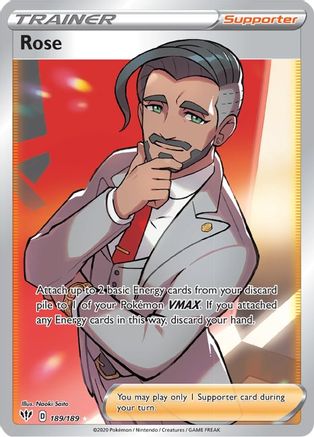 Rose (Full Art) 189/189 Holofoil [SWSH: Darkness Ablaze] Pokemon Single Pokémon