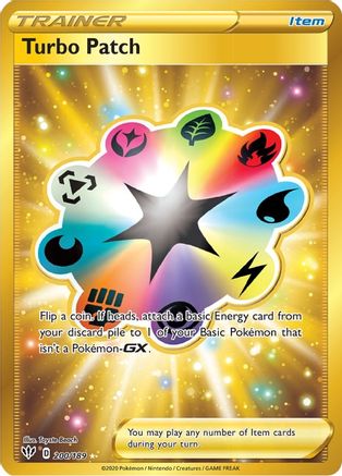 Turbo Patch (Secret) 200/189 Holofoil [SWSH: Darkness Ablaze] Pokemon Single Pokémon