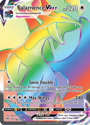 Salamence VMAX (Secret) 194/189 Holofoil [SWSH: Darkness Ablaze] Pokemon Single Pokémon