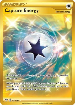 Capture Energy (Secret) (201/189) Holofoil [SWSH: Darkness Ablaze] Pokemon Single Pokémon