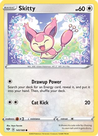 Skitty 141/189 [SWSH: Darkness Ablaze] Pokemon Single Pokémon