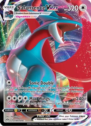 Salamence VMAX (144/189) Holofoil [SWSH: Darkness Ablaze] Pokemon Single Pokémon