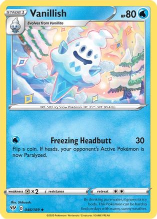 Vanillish (46/189) Reverse Holofoil [SWSH: Darkness Ablaze] Pokemon Single Pokémon