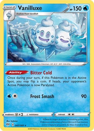 Vanilluxe (47/189) Reverse Holofoil [SWSH: Darkness Ablaze] Pokemon Single Pokémon