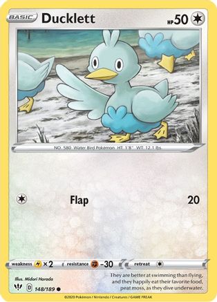 Ducklett (148/189) Reverse Holofoil [SWSH: Darkness Ablaze] Pokemon Single Pokémon